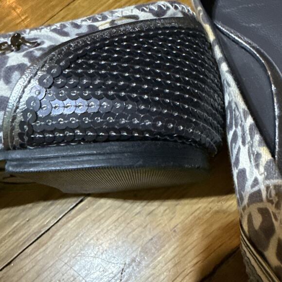 Coach Shine Sequence Ballet Cheetah Print Round-Toe Flats Women's 7 - Picture 5 of 11